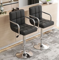 Vente en gros Meubles de bar Hauts de luxe avec cuisine Tabourets de bar Chaise de bar élévatrice en cuir PU