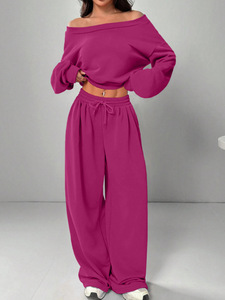 Conjunto de Sudadera con Capucha de Algodón 100% al por Mayor, Estilo Urbano, de Alta Calidad, Holgado, Grueso y Transpirable, Chándal de Mujer Tallas Grandes - Product Image 4