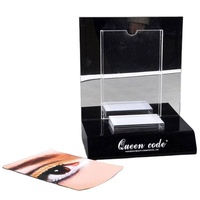 Présentoir de produits de soins personnels en acrylique, présentoir de parfum en perspex, présentoir de comptoir POP, présentoir de cosmétiques en acrylique noir, unité de glorification