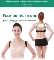 Orthèse dorsale ajustable en nylon, respirante, légère et confortable, pour le soutien lombaire et la correction de la posture des épaules