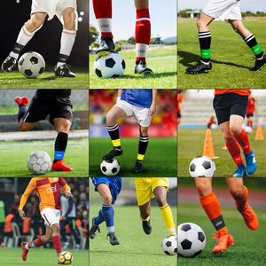 Soccer <strong>Shin</strong> Guard Sleeves Silicone Gel Anti <strong>Slip</strong> Washable <strong>Shin</strong> <strong>Pads</strong> High Elastic Leg Protection for Adult Kids Customizable - Product Image 4