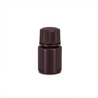 Bouteille ronde en plastique HDPE ambré brun de 500 ml et 1000 ml pour réactifs de laboratoire, liquides et poudres