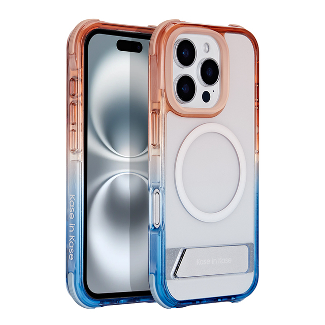 Wholesale C&T High-quality Hybrid PC TPU TPE Shockproof Transparent Kickstand Defender Magnetic Multi Colors Phone Case for