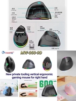 Souris verticale ergonomique sans fil 2,4 G et Bluetooth à double mode, rétroéclairée RGB, 9D, rechargeable, pour jeux sur ordinateur, modèle MW-060PU – Meilleure vente