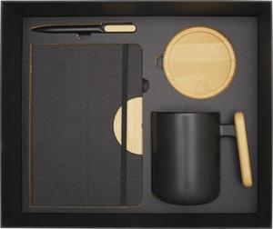 Promotional Luxury Personalized Silk Screen Printed A5 Paper Hard Cover Notebook Ballpoint Pen <b>Ceramic</b> Mug <b>Coaster</b> Gift Set - Product Image 3