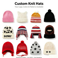 Cappello Beanie Vintage Caldo Lavorato a Maglia con Risvolto a Costine, Patch in Finta Pelle Jacquard Personalizzato con Pompon, Ideale per Escursioni e Uso Casual