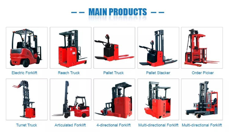 full AC system max lifting height 12.5m flexible steering electric articulated forklift for indoor and outdoor stacking