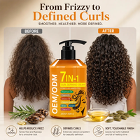 Crème Coiffante Définition Boucles 7-en-1 Personnalisée Marque Privée OEM ODM Hydratante Anti-Frisottis pour Cheveux Bouclés
