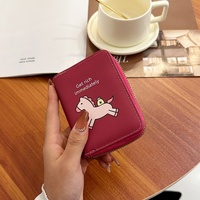 Porte-cartes d'identité anti-vol motif chat de dessin animé, étui pour cartes bancaires et de crédit, porte-cartes de visite, pochette à monnaie, portefeuille, sac organisateur, sac à main