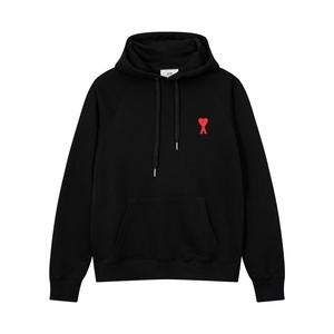 Felpa con Cappuccio AMI per Uomo, Alta Qualità in Puro Cotone, Modello Unisex con Zip, Pullover Sportivo con Cerniera - Product Image 2