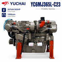 Moteur marin diesel YUCHAI YC6MJ365L, puissance 267 kW, 365 CV, 1500 tr/min, moteur de propulsion marine pour bateau de pêche, navire de transport de marchandises