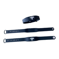 Bracelet intelligent NFC en silicone programmable RFID 213 noir, carte de visite numérique