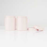 Bouteilles rondes à double paroi pour crème pour la peau BLT 100g, pots cosmétiques givrés avec bouchon à vis en plastique