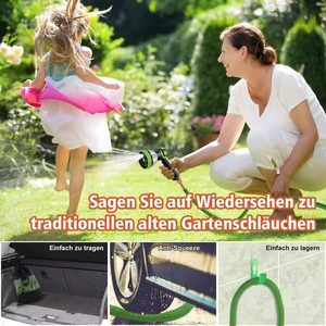 Carrete de manguera de jardín ligero y flexible al por mayor con doble núcleo de látex, 3x expandible, 3/4 de pulgada de diámetro, pulverizador de 10 funciones - Product Image 6