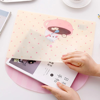 Pochette de rangement pour examens scolaires, papeterie scolaire, dessin animé mignon, PVC, pochette de classement A4 pour enfants