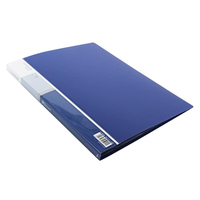 Carpeta de Presentación A5 de 20 Bolsillos, Impermeable y Ecológica, con Cubierta de Plástico Azul