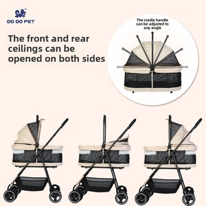 Nouveau chariot de transport métallique pour animaux de compagnie 2026, à fixer sur voiture, 4 roues, pliable, détachable, écologique, toutes saisons, pour chats et chiens, pour les voyages en autonomie - Product Image 4