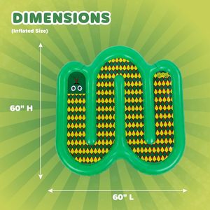 Tapis d'arrosage en forme de serpent de 60 pouces, 3-en-1, pour les tout-petits, jeux aquatiques d'été dans la cour - Product Image 3