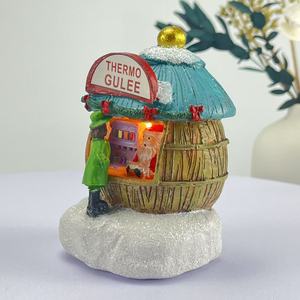 Handmade LED Cross Border Resin Tabletop <b>Ornament</b> High Quality <b>Small</b> Christmas Hut with Luminous Color for Holidays 100pcs MOQ - Product Image 2
