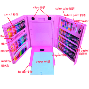 208Pcs Trẻ Em PC Hộp Nghệ Sĩ Vẽ Thiết Lập In Ấn Nguồn Cung Cấp Nghệ Thuật Thiết Lập Cho Trẻ Em - Product Image 3