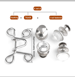 Kim loại nút Extender Nail-FREE Vòng hình dạng denim điều chỉnh Hidden jean nút Extender cho vá - Product Image 5