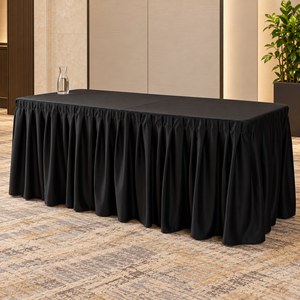 Plissierte Tischdecke mit Fleckenschutzstoff und Individuellen Farben für Kommerzielle Empfänge und Gala-Veranstaltungen - Product Image 1