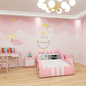 Individuelle Fototapete Wandbild Großhandel rosa Kinderzimmer Hausdekor