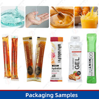 Machine d'emballage automatique multi-voies pour sachets de sirop d'érable et de miel, avec pliage et scellage de petites boîtes en carton