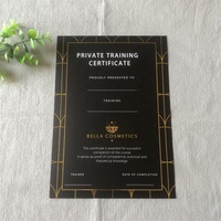 Certifications de papier d'estampage à chaud de luxe personnalisées certificat de formation privé