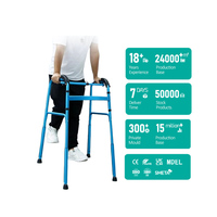 Déambulateur pour escaliers pour personnes âgées, aide à la mobilité pliable avec roues de soutien