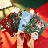 Weihnachtliches Schreibwaren-Geschenkset Weihnachts-Geschenktüten-Füller Enthält 2 Weihnachts-Bleistifte Radiergummi Lineal Anspitzer für Kinder Schüler