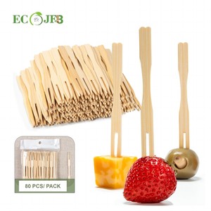 80PCS dùng một lần hai tines món tráng miệng ngã ba 9cm - Product Image 2