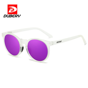 DUBERY D225, nuevas gafas de sol de moda con logotipo personalizado, gafas de sol polarizadas con revestimiento de espejo redondo, marco de PC, lentes Tac para conducción deportiva directa - Product Image 3