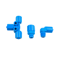 Conector Neumático de Barra Roscada Comprimida de POM Resistente a la Corrosión Ácida y Alcalina, Económico, GCK/CK-1/8-1/4-3/8-1/2-PK-3/4/6/9-KU