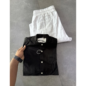 Camicie in <span class=keywords><strong>Lino</strong></span> per <span class=keywords><strong>Uomo</strong></span>, Casual e Comode, Tinta Unita - Product Image 2