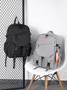 Sac à dos unisexe personnalisé avec logo, en tissu Oxford enduit, pour ordinateur portable, tendance, décontracté, imperméable, avec fermeture éclair et port USB - Product Image 3