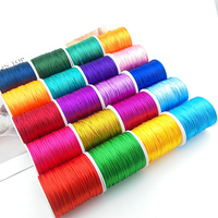 Cordon en polyester épais de 1,5 mm, 100 mètres, cordon en nylon résistant, cordon pour bracelets, cordon pour nœuds chinois, cordon pour bijoux en soie