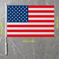 Bâton lumineux LED The Glowing Flag, bâton lumineux en tissu 100% polyester, impression numérique par sublimation thermique, logo personnalisé