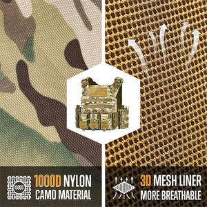 Gilet lesté tactique à dégagement rapide pour hommes, doublure en polyester imperméable 1000D pour l'entraînement en plein air, la chasse et le gaming - Product Image 3