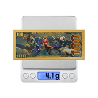 Billet de banque souvenir en plastique avec feuille d'or, thème dessin animé et série télévisée classique, objet de collection