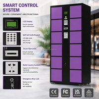 Casier de rangement intelligent YL avec code PIN et code-barres, casier de stockage de bagages en libre-service 24h/24, armoire en acier à rouleaux froids
