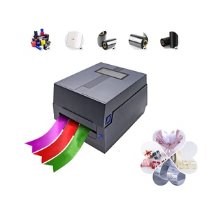 4 Inch Desktop Grote Papierbak Thermische Overdracht Barcode Label Printer Lint Gewassen Mark Printer Met Automatische Snijder - Product Image 2