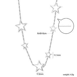 Hollow <b>Star</b> Necklace Zinc Alloy Chain Clavicle Jewelry For Women Gift Fashion Minimalist <b>Design</b> Summer Wearable Accessory - Product Image 5