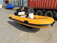 Bateau à rames en fibre de verre certifié CE, coque rigide de 3 mètres, Hypalon/PVC, bateau de pêche gonflable, RIB 9.8FT RIB300 avec moteur