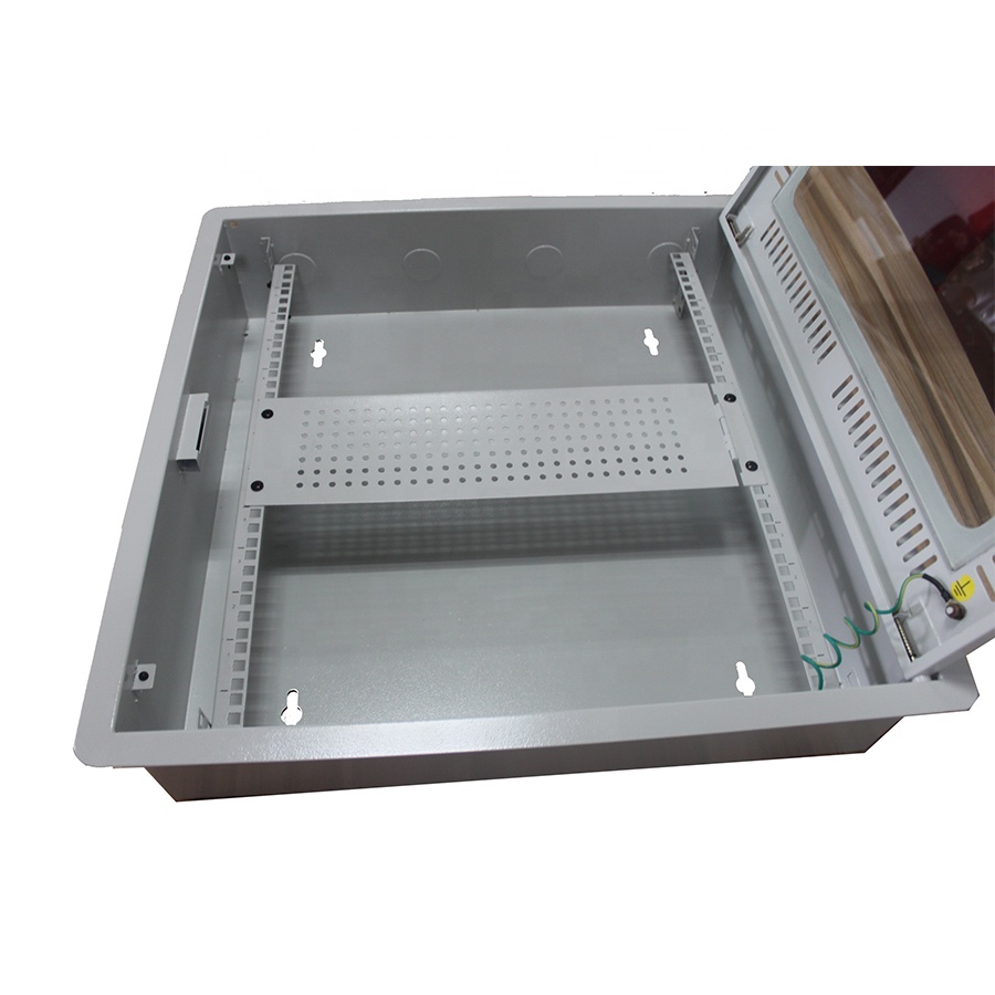 Настенный стеллаж утапливаемого типа + металл 19 дюймов + толщина 0,8 мм + телекоммуникационное оборудование + сетевая стойка 9U 19 дюймов настенное крепление