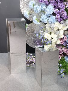 La Mã cột vuông đạo cụ đám cưới trắng bên đường dẫn hiển thị cho tiệc cưới plinth trang trí - Product Image 3