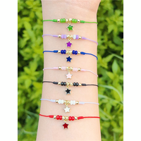 Bracelet à breloques cœur coloré CH-CKT0780, bracelet en perles fait main, bracelet à petit pendentif en émail coloré, vente en gros