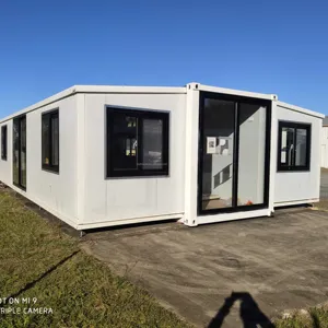 Casa de contêiner expansível, venda direta de fábrica, design moderno, recipiente expansível, casa com 2 quartos