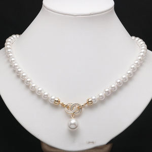 Collana di perle di conchiglia elegante classica collana di perle 18K placcato in oro placcato rame intarsiato zircone per <span class=keywords><strong>regalo</strong></span> di <span class=keywords><strong>gioielli</strong></span> per le donne <span class=keywords><strong>della</strong></span> <span class=keywords><strong>festa</strong></span> <span class=keywords><strong>della</strong></span> <span class=keywords><strong>mamma</strong></span> - Product Image 4