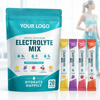 Poudre d'électrolytes hydratante personnalisée OEM, complément énergétique pour la nutrition sportive, sans OGM, 6 g par sachet